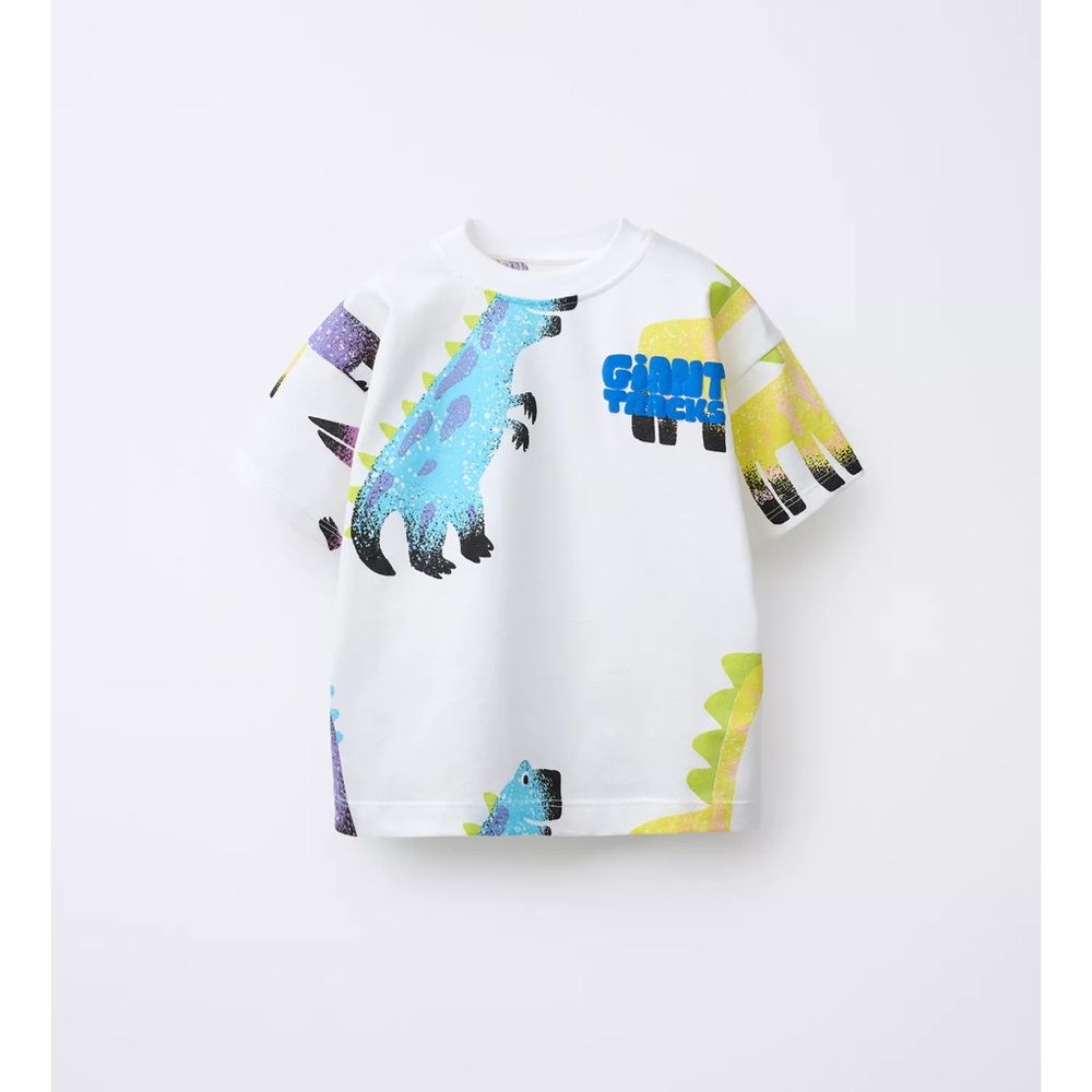 ZARA DINOSAUR PRINT T-SHIRT